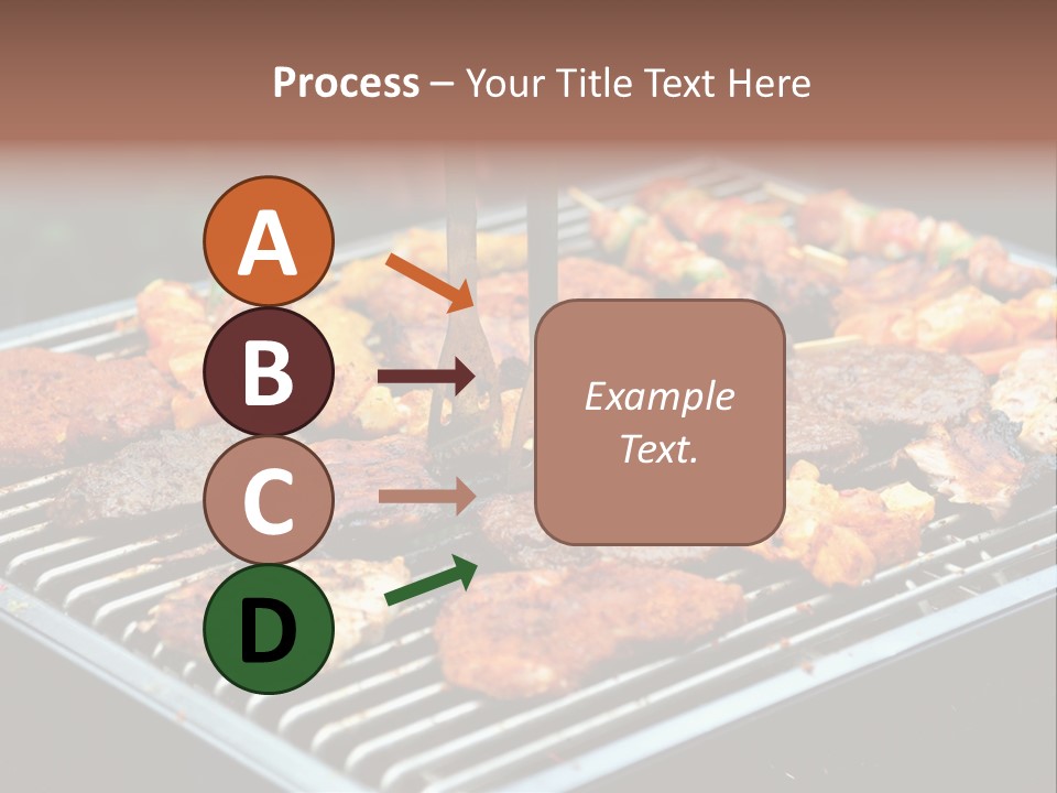 Bbq Fire Meat PowerPoint Template