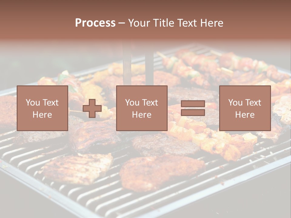 Bbq Fire Meat PowerPoint Template