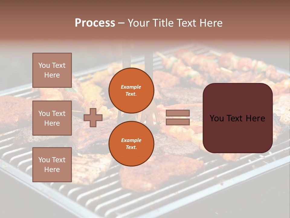 Bbq Fire Meat PowerPoint Template
