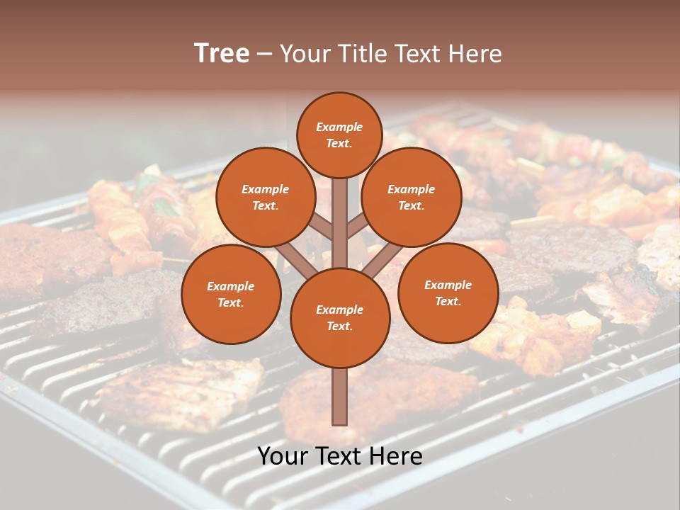 Bbq Fire Meat PowerPoint Template