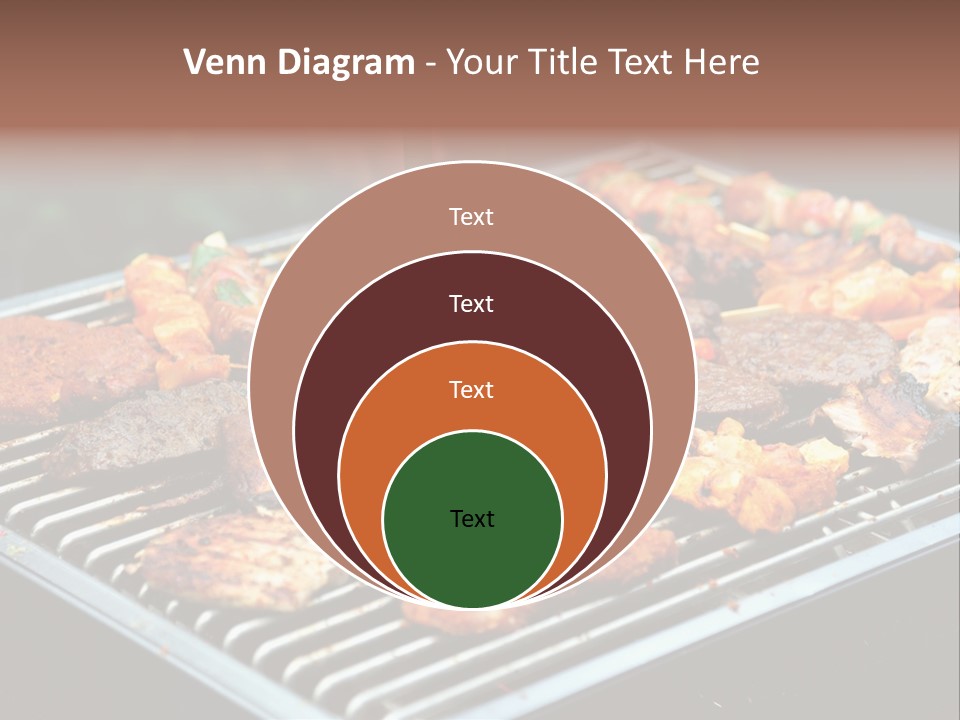 Bbq Fire Meat PowerPoint Template