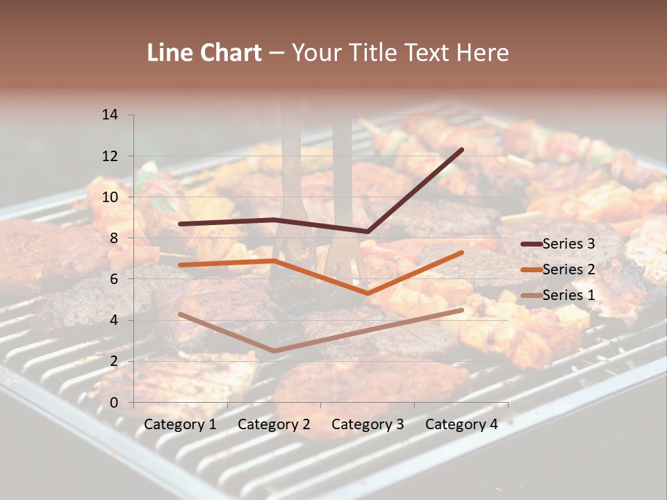 Bbq Fire Meat PowerPoint Template