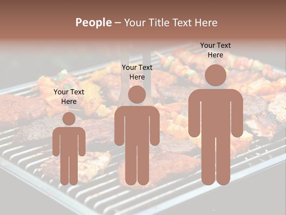Bbq Fire Meat PowerPoint Template