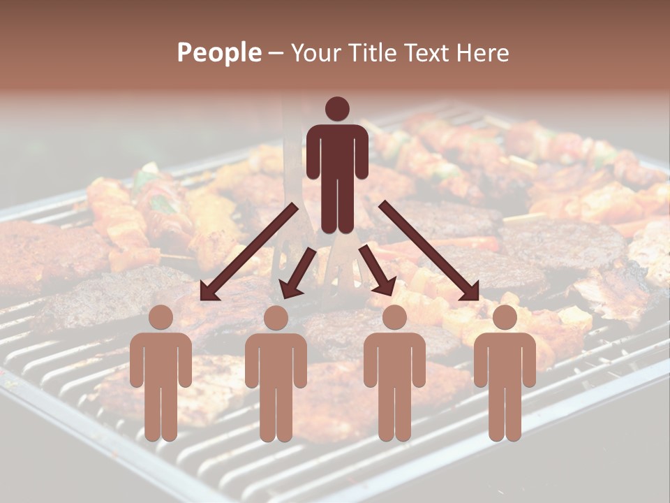Bbq Fire Meat PowerPoint Template