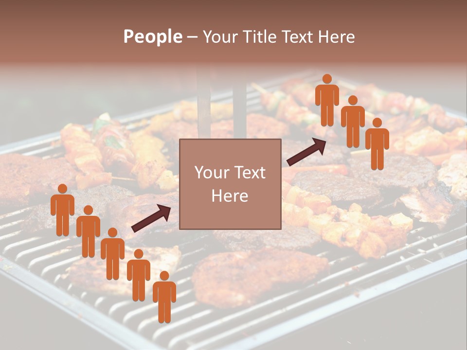 Bbq Fire Meat PowerPoint Template