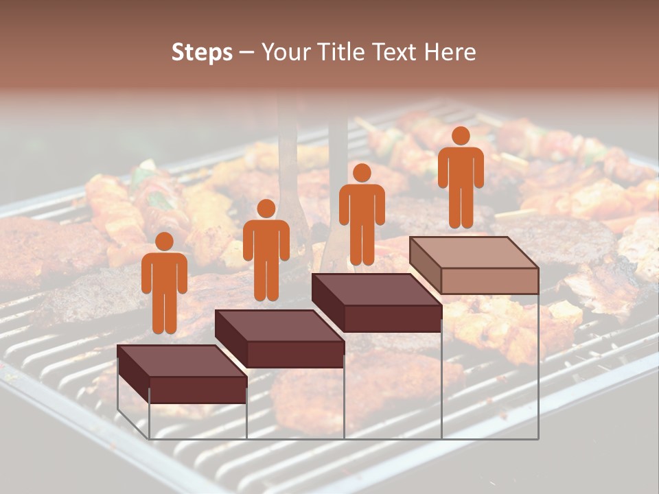 Bbq Fire Meat PowerPoint Template