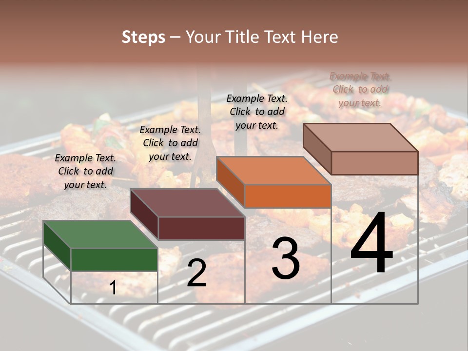 Bbq Fire Meat PowerPoint Template