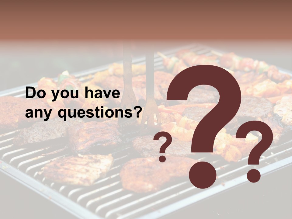 Bbq Fire Meat PowerPoint Template