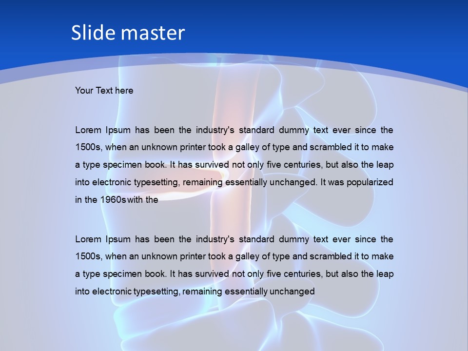 Bulging Bone Nerve PowerPoint Template