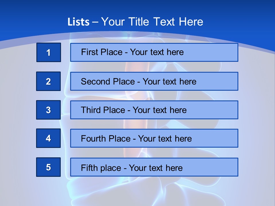 Bulging Bone Nerve PowerPoint Template