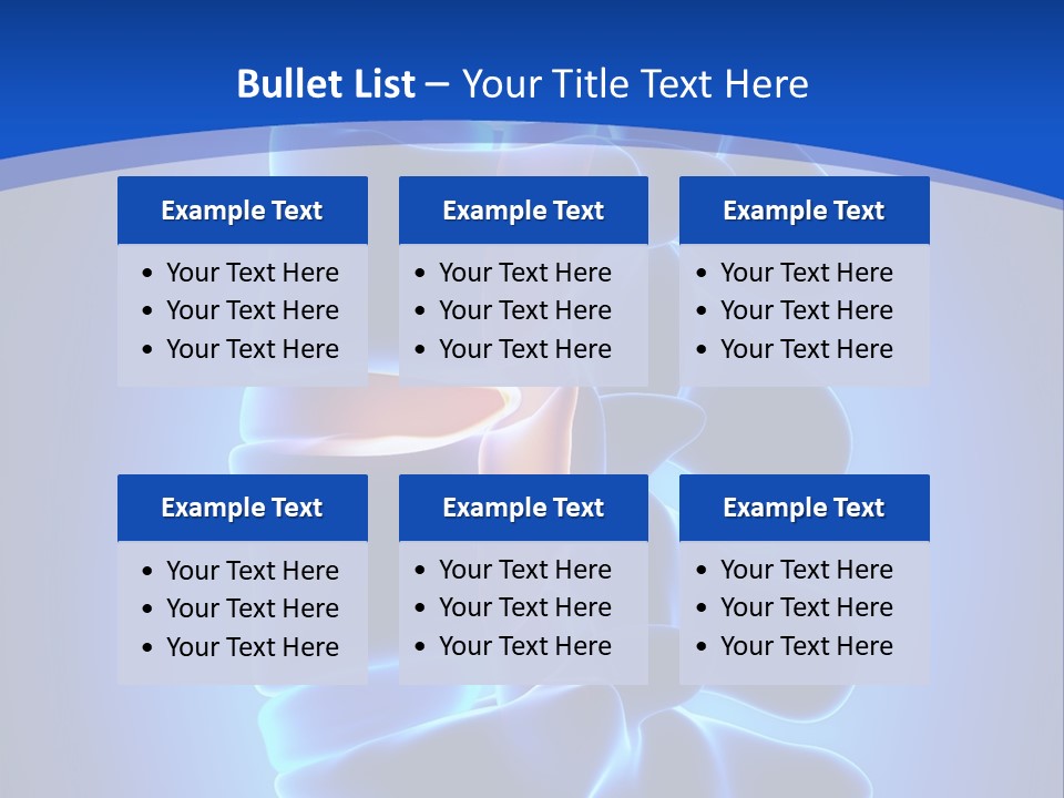 Bulging Bone Nerve PowerPoint Template