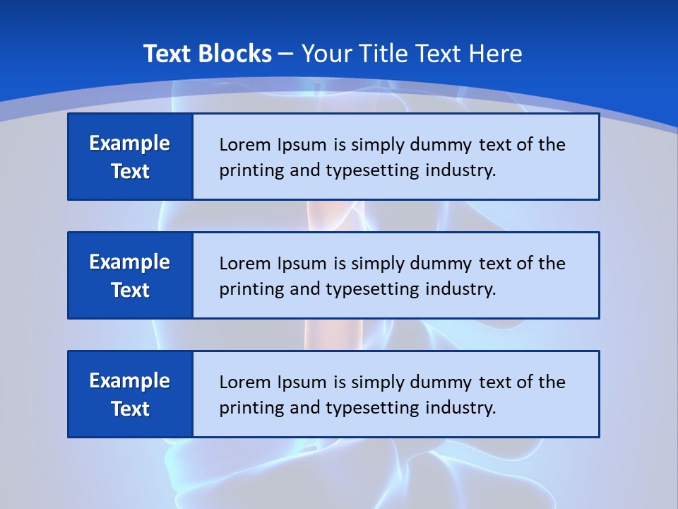 Bulging Bone Nerve PowerPoint Template