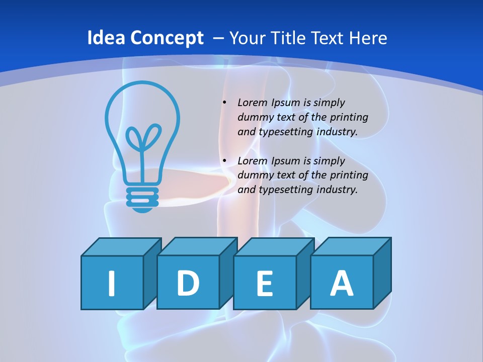 Bulging Bone Nerve PowerPoint Template