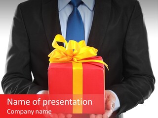 Holiday Person Package PowerPoint Template