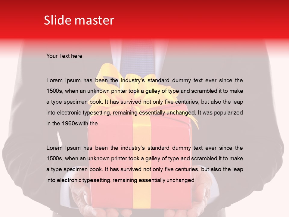 Holiday Person Package PowerPoint Template