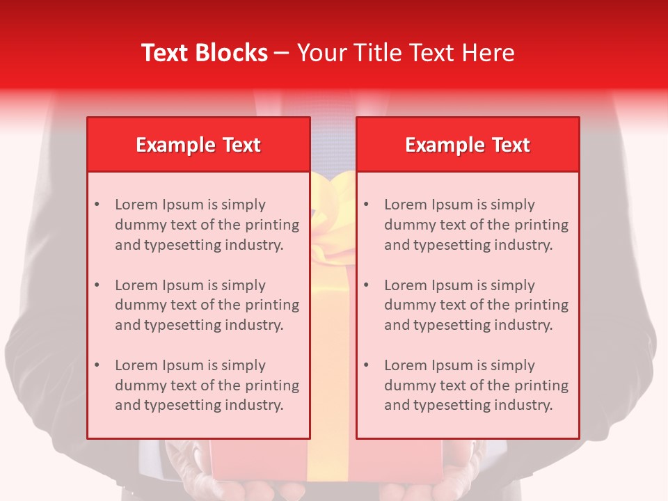 Holiday Person Package PowerPoint Template
