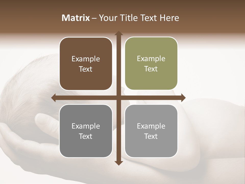 A Person Holding A Baby In Their Hands PowerPoint Template