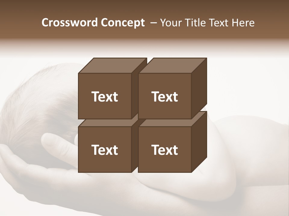 A Person Holding A Baby In Their Hands PowerPoint Template