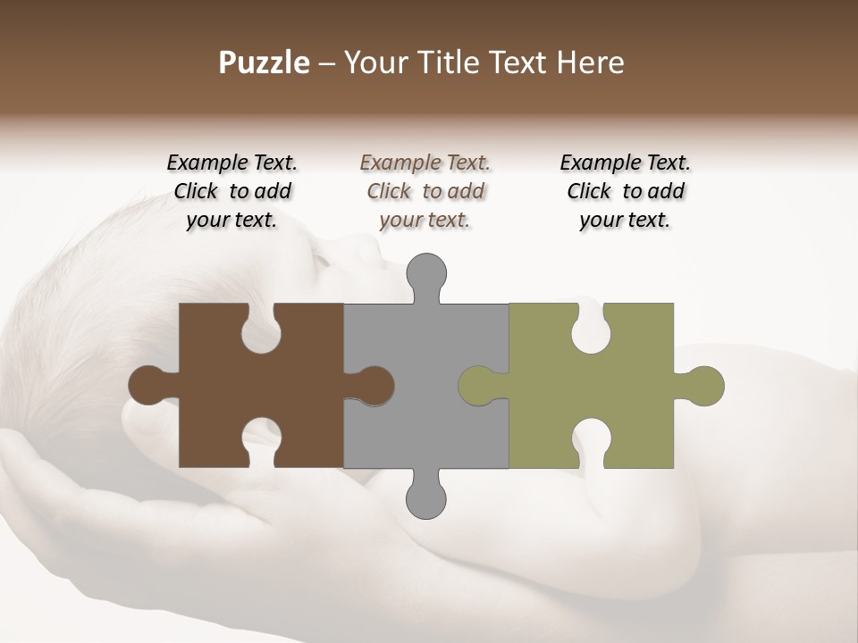 A Person Holding A Baby In Their Hands PowerPoint Template