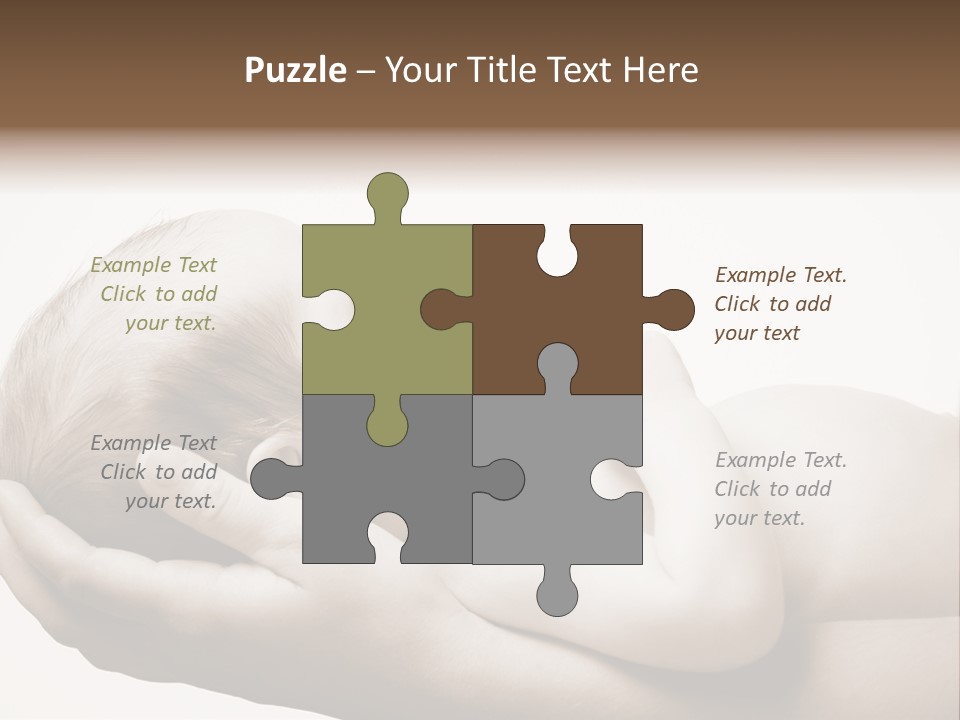 A Person Holding A Baby In Their Hands PowerPoint Template