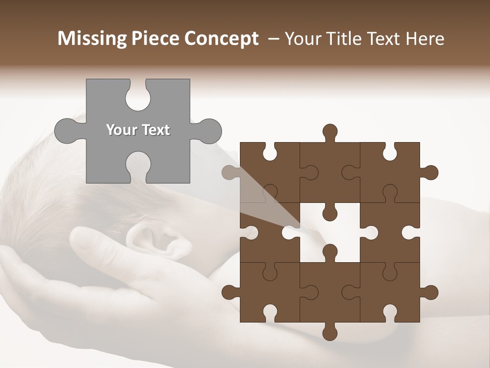 A Person Holding A Baby In Their Hands PowerPoint Template