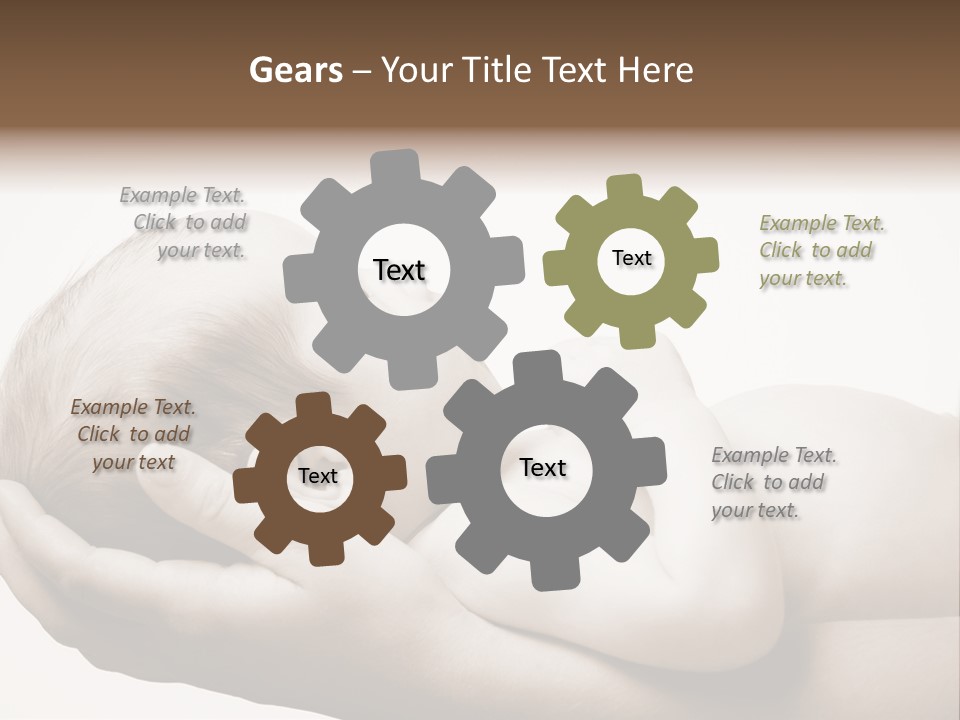 A Person Holding A Baby In Their Hands PowerPoint Template