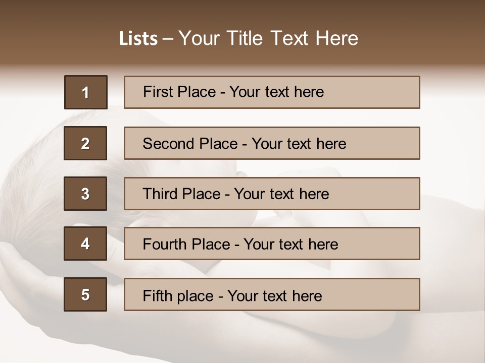 A Person Holding A Baby In Their Hands PowerPoint Template