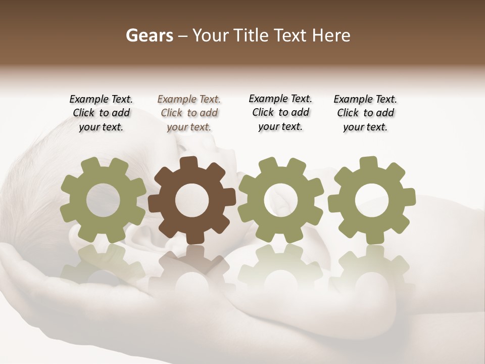 A Person Holding A Baby In Their Hands PowerPoint Template