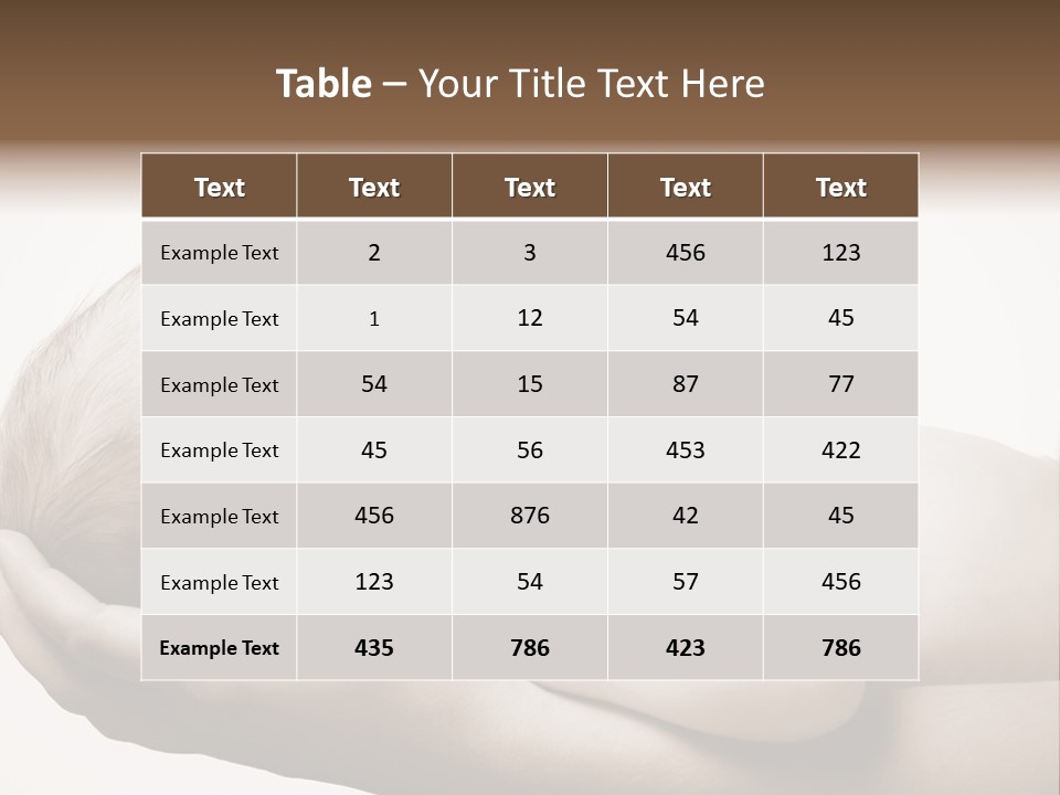 A Person Holding A Baby In Their Hands PowerPoint Template