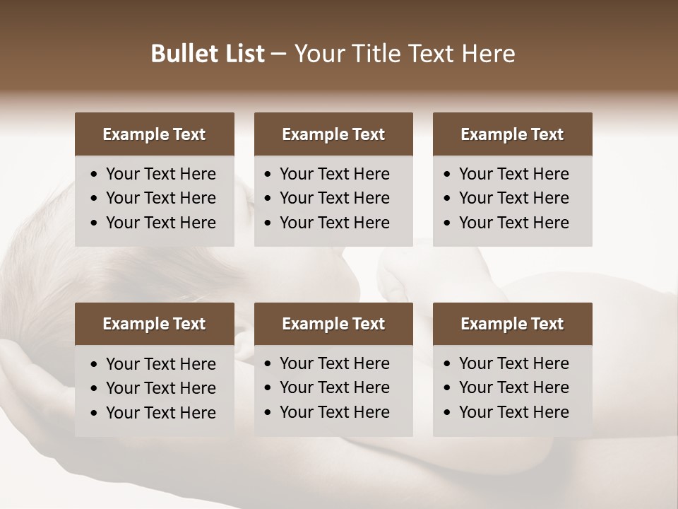 A Person Holding A Baby In Their Hands PowerPoint Template