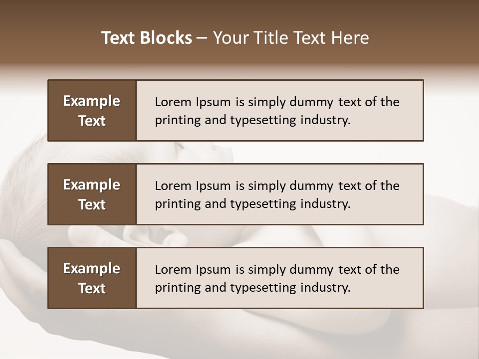 A Person Holding A Baby In Their Hands PowerPoint Template