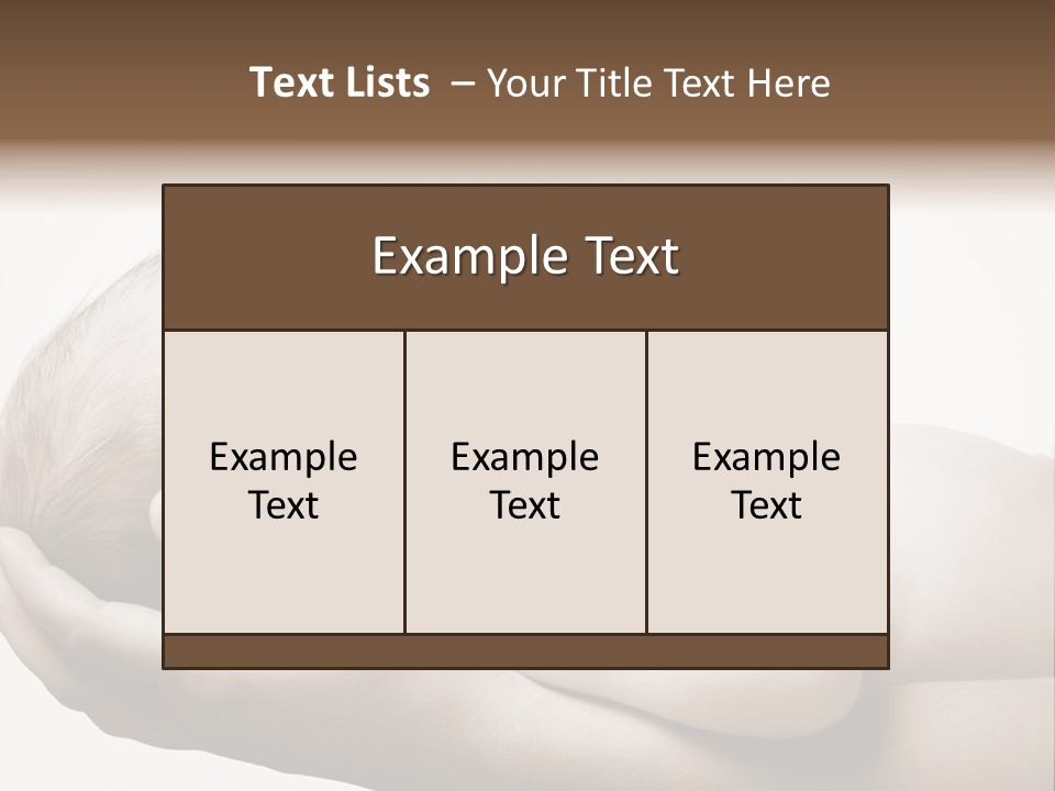 A Person Holding A Baby In Their Hands PowerPoint Template