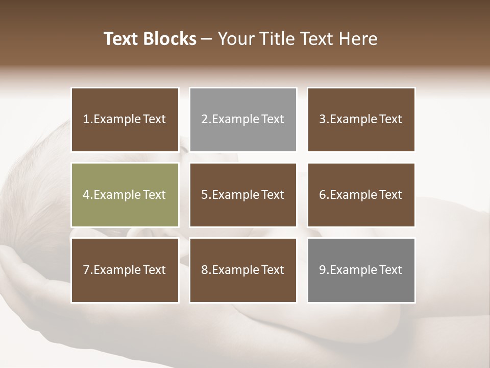 A Person Holding A Baby In Their Hands PowerPoint Template