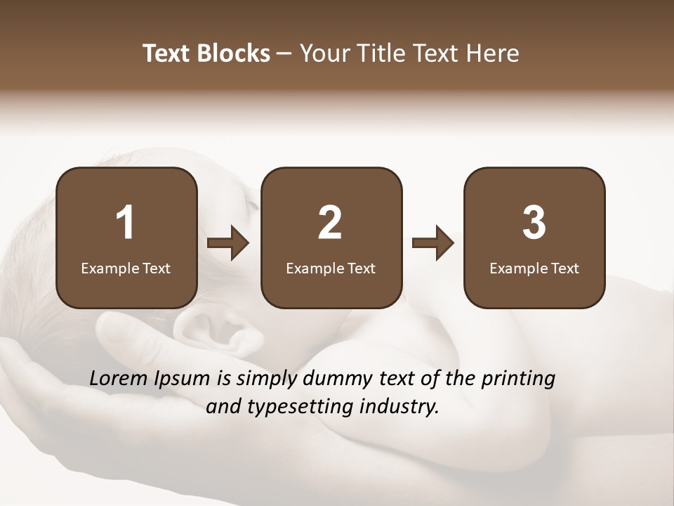 A Person Holding A Baby In Their Hands PowerPoint Template