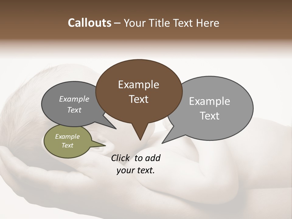 A Person Holding A Baby In Their Hands PowerPoint Template