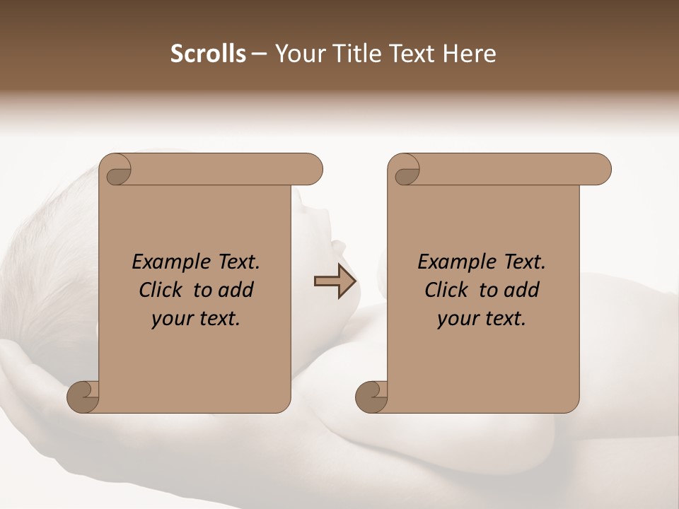 A Person Holding A Baby In Their Hands PowerPoint Template