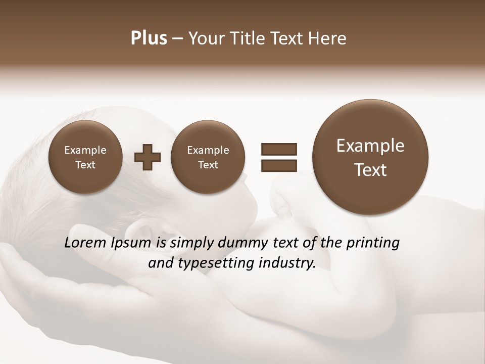 A Person Holding A Baby In Their Hands PowerPoint Template