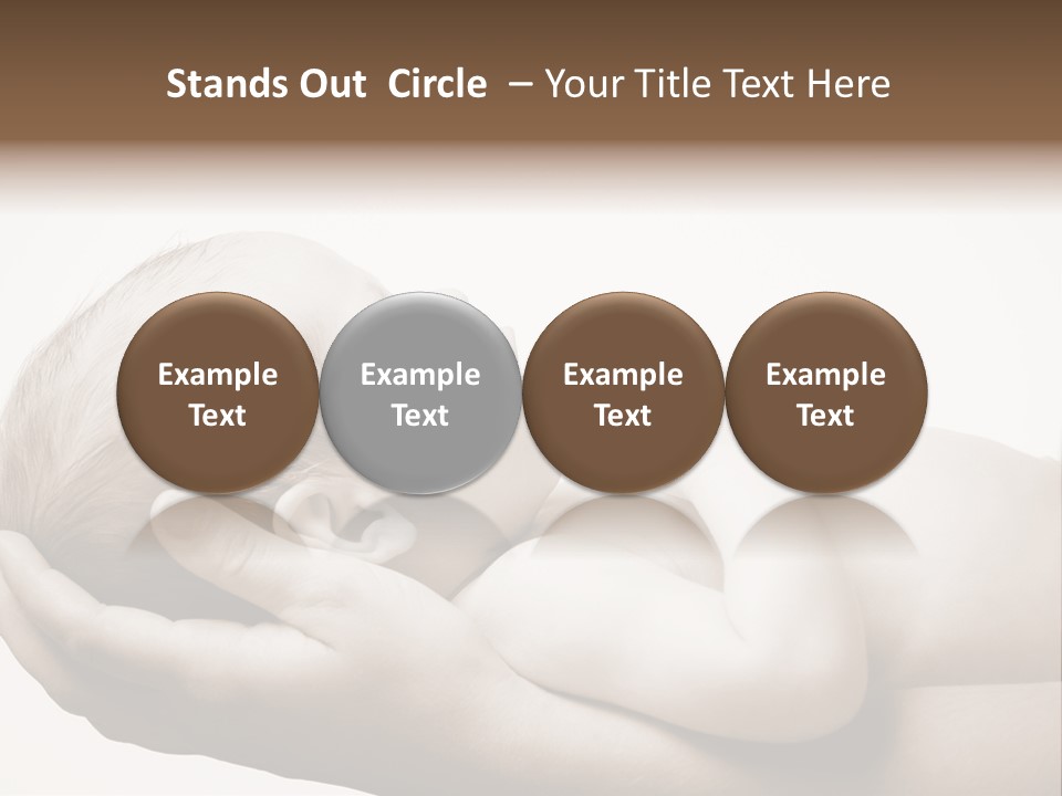 A Person Holding A Baby In Their Hands PowerPoint Template