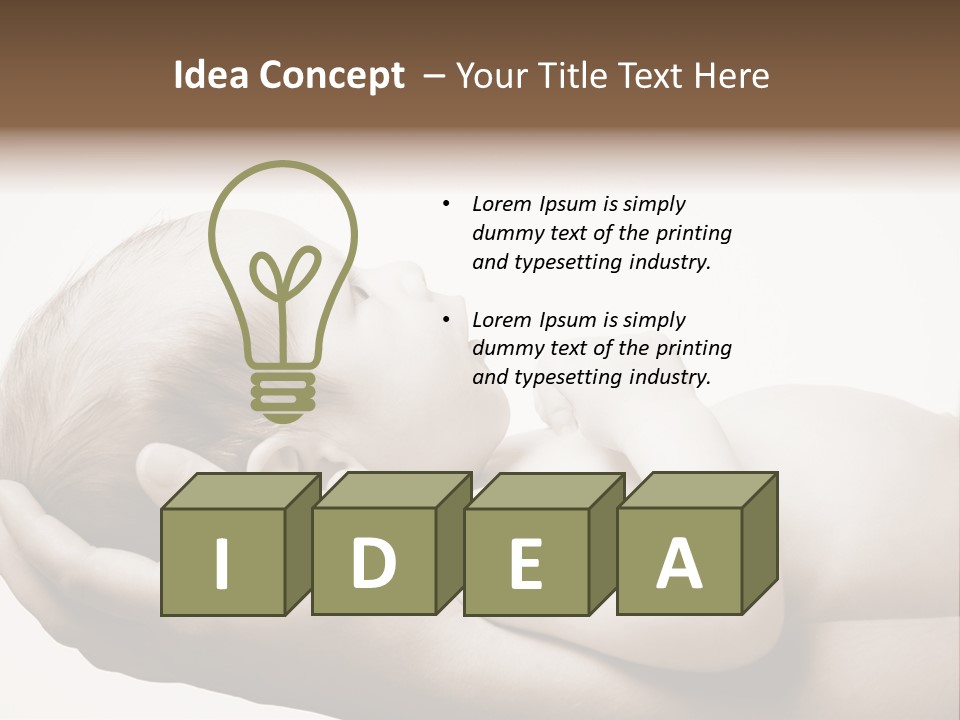 A Person Holding A Baby In Their Hands PowerPoint Template