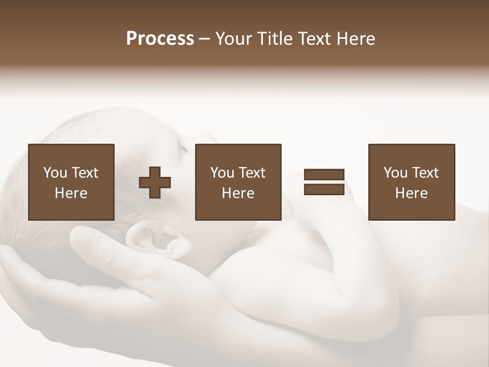 A Person Holding A Baby In Their Hands PowerPoint Template
