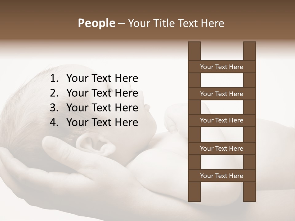 A Person Holding A Baby In Their Hands PowerPoint Template