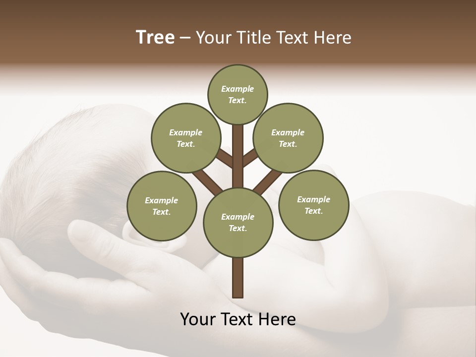A Person Holding A Baby In Their Hands PowerPoint Template