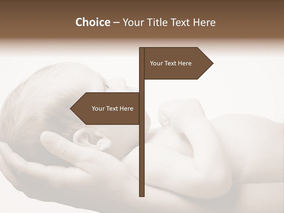 A Person Holding A Baby In Their Hands PowerPoint Template