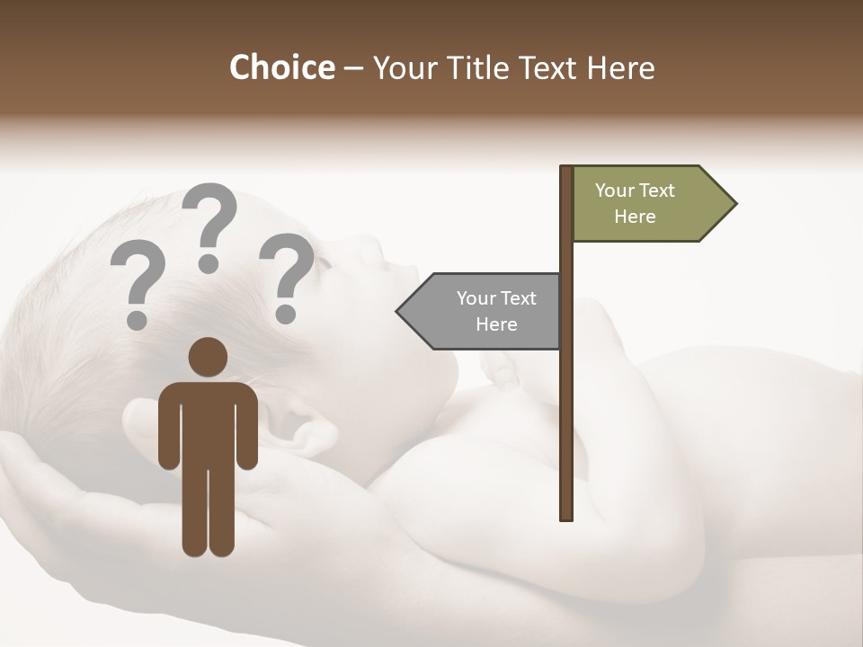 A Person Holding A Baby In Their Hands PowerPoint Template