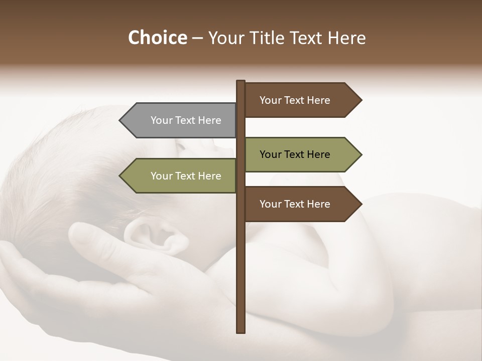 A Person Holding A Baby In Their Hands PowerPoint Template