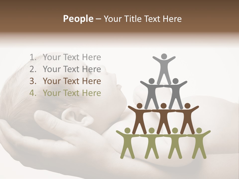 A Person Holding A Baby In Their Hands PowerPoint Template