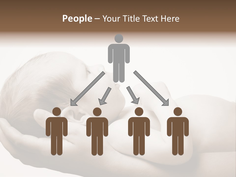 A Person Holding A Baby In Their Hands PowerPoint Template