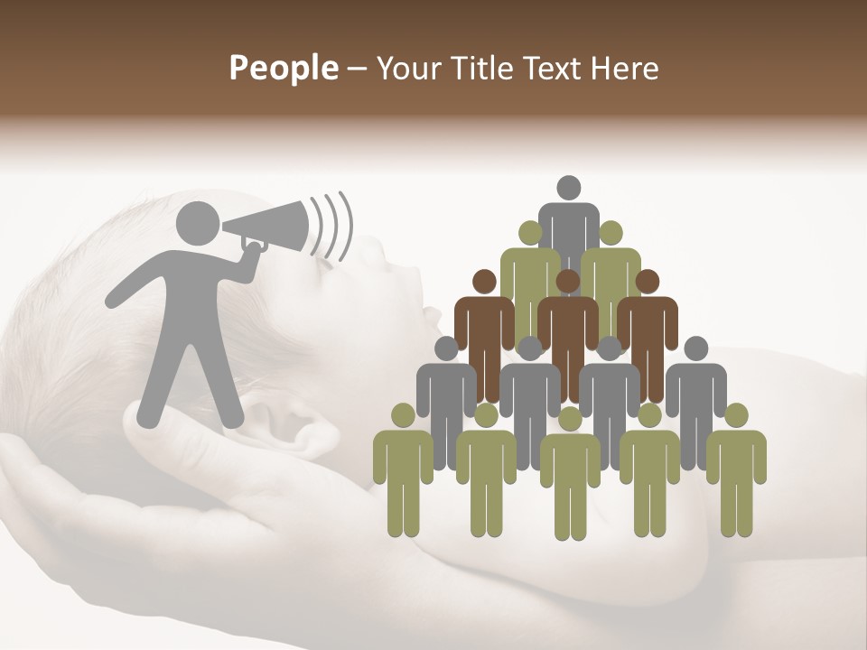 A Person Holding A Baby In Their Hands PowerPoint Template