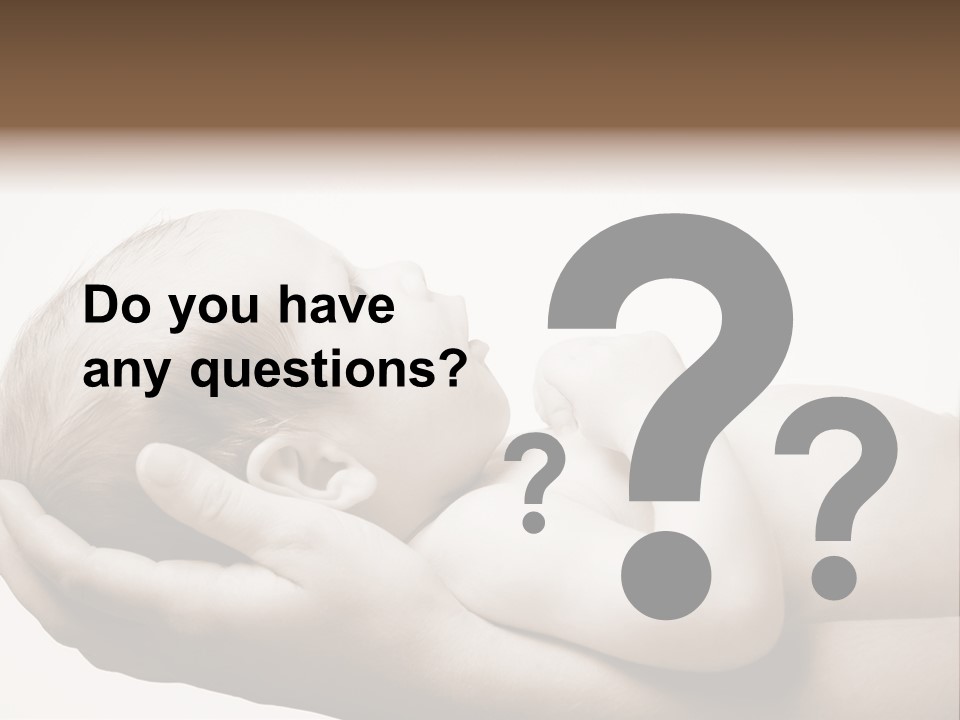 A Person Holding A Baby In Their Hands PowerPoint Template