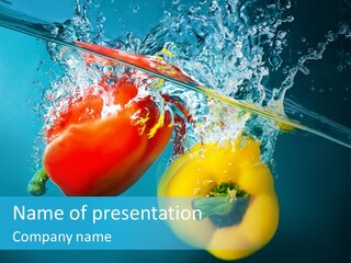 Green Liquid Closeup PowerPoint Template